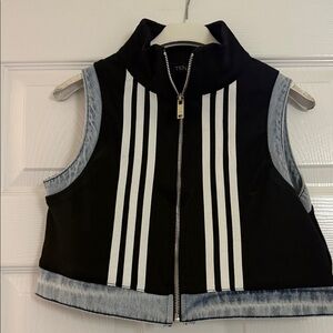 Women Black and White Vest
